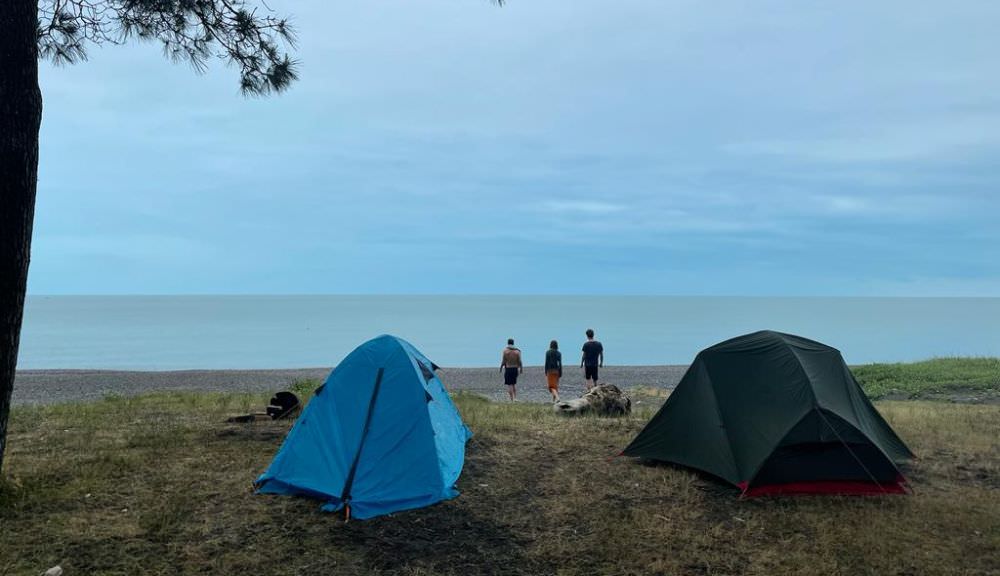 Camping at the Black Sea in Kobuleti
