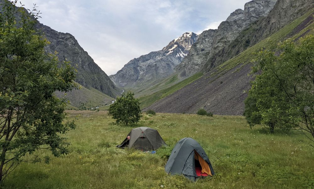 Campsite in the Khde valley