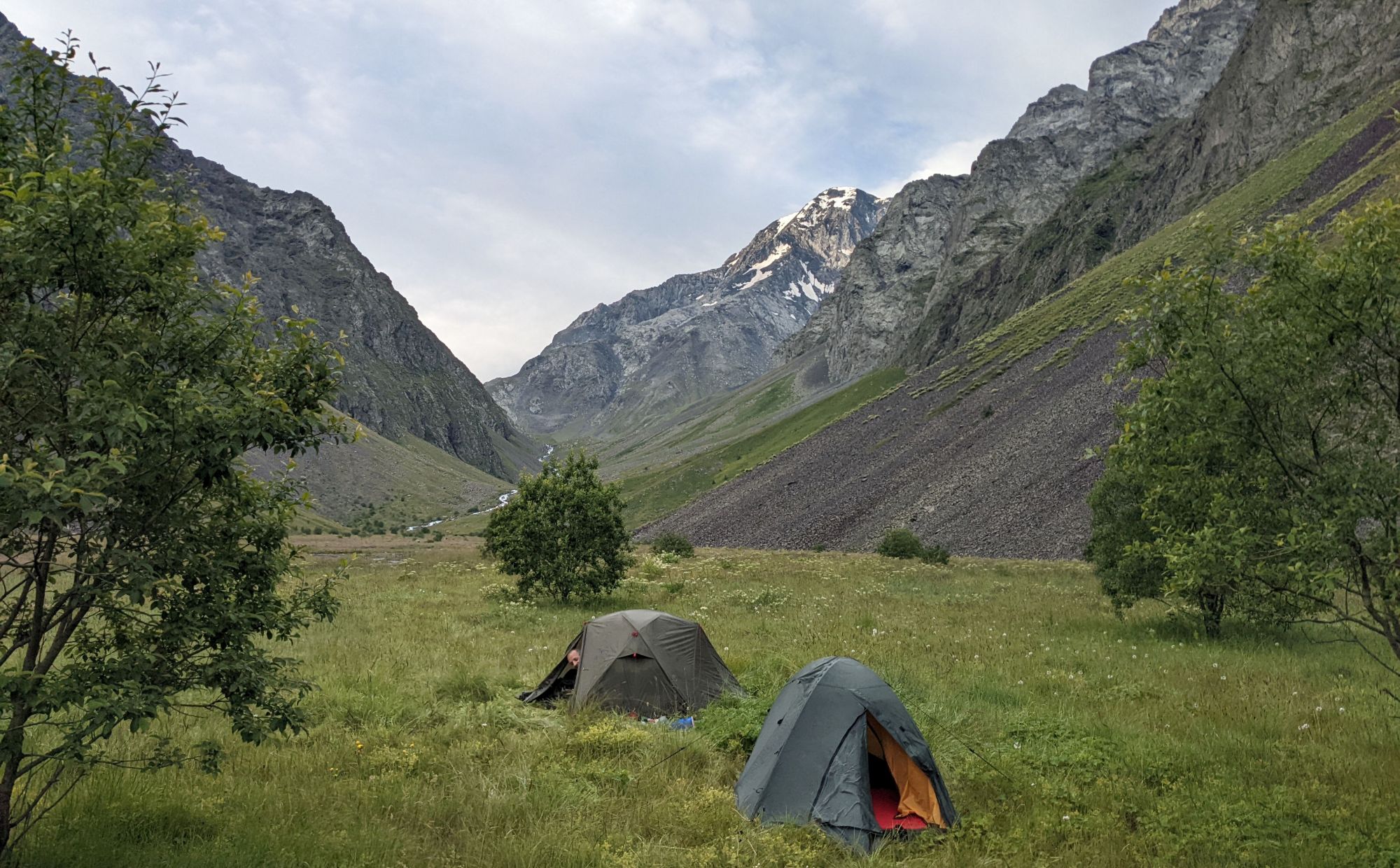 Camping in the Khde valley