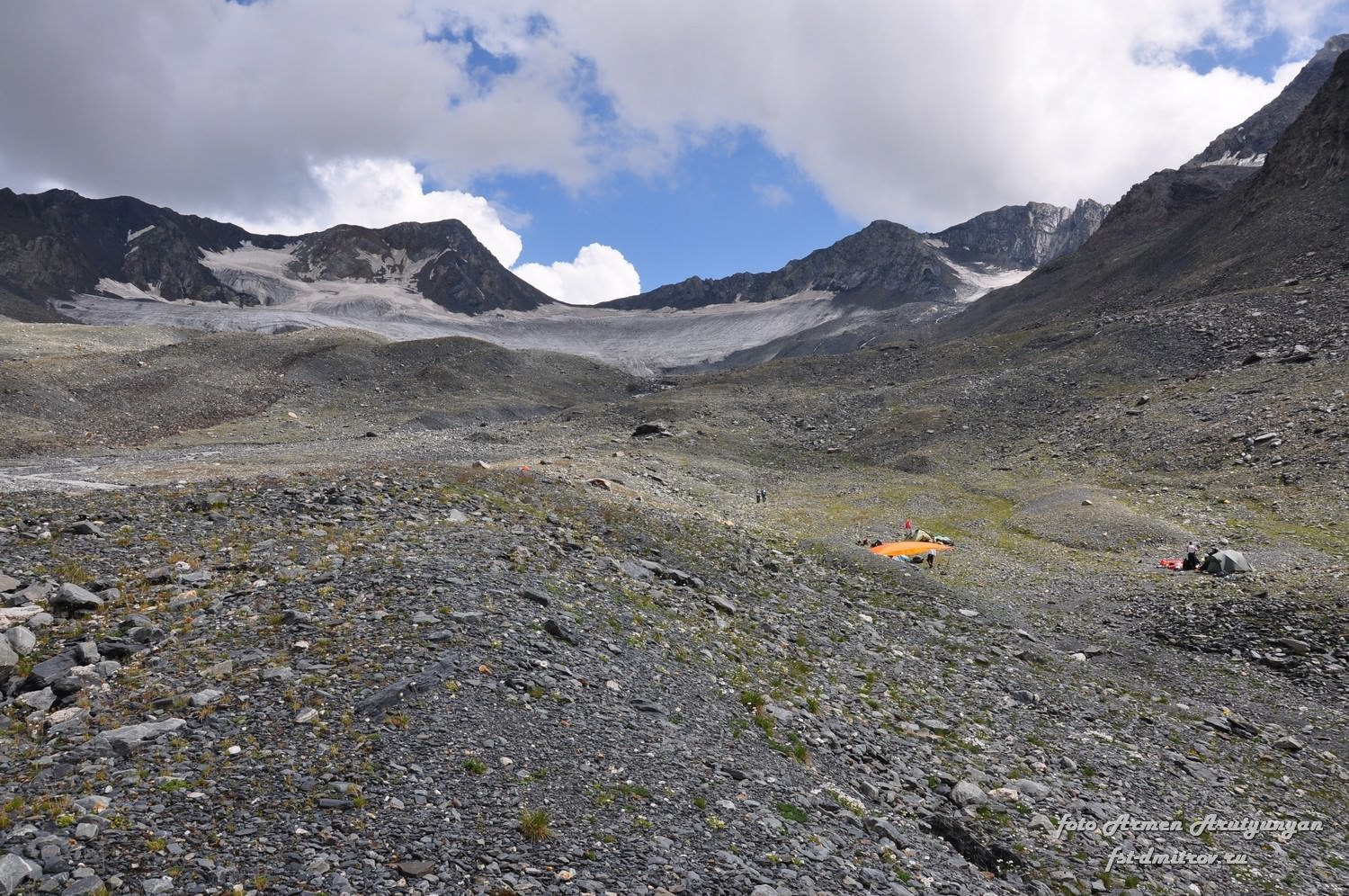 Camping below Kibishi glacier