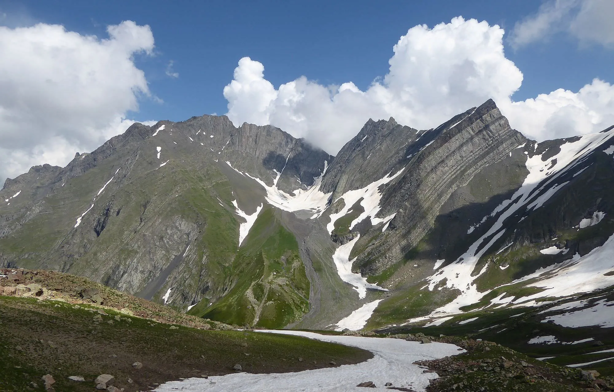 Rocks in the Chkhauri valley, on the route to Udziro lake