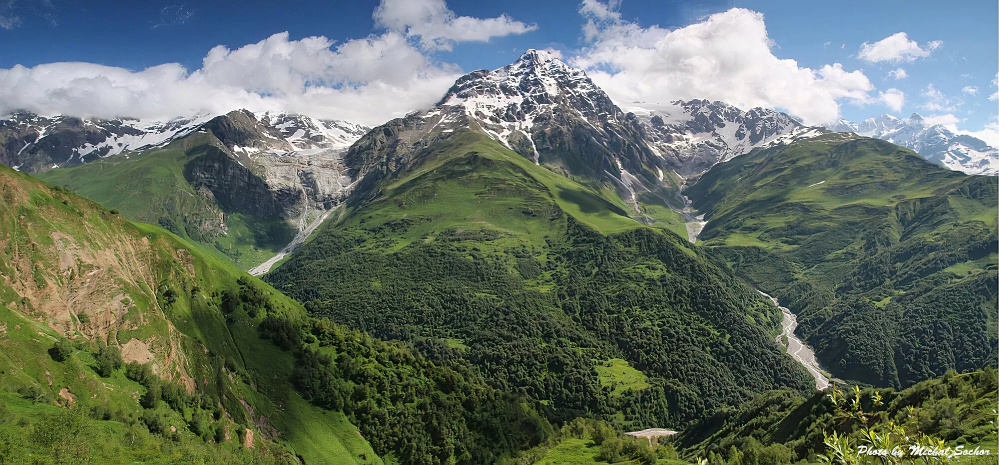 View from Rioni valley in Racha