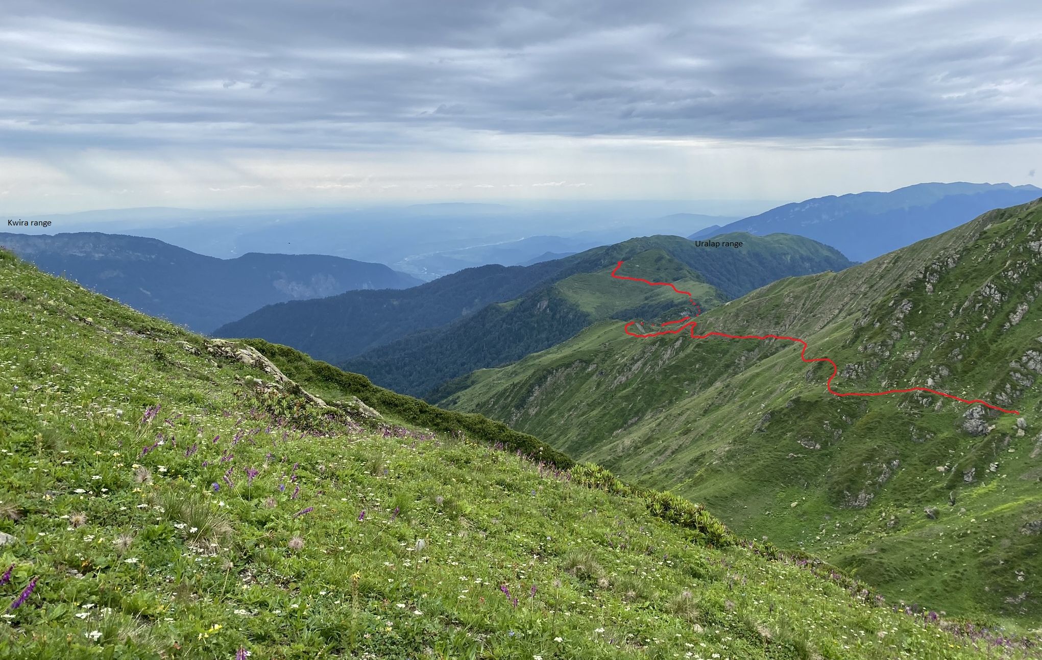 And looking back from the Mtsvane pass