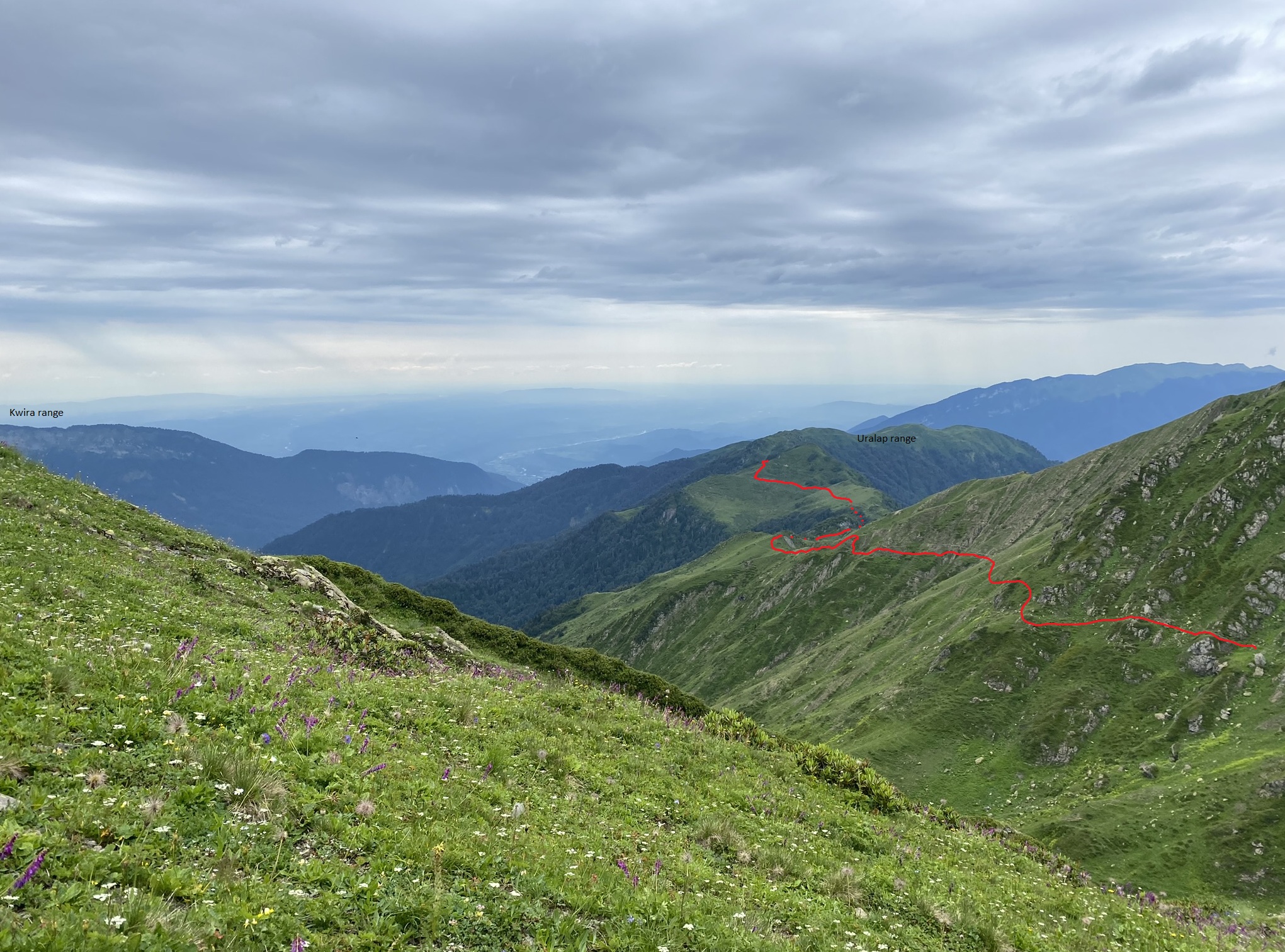 And looking back from the Mtsvane pass