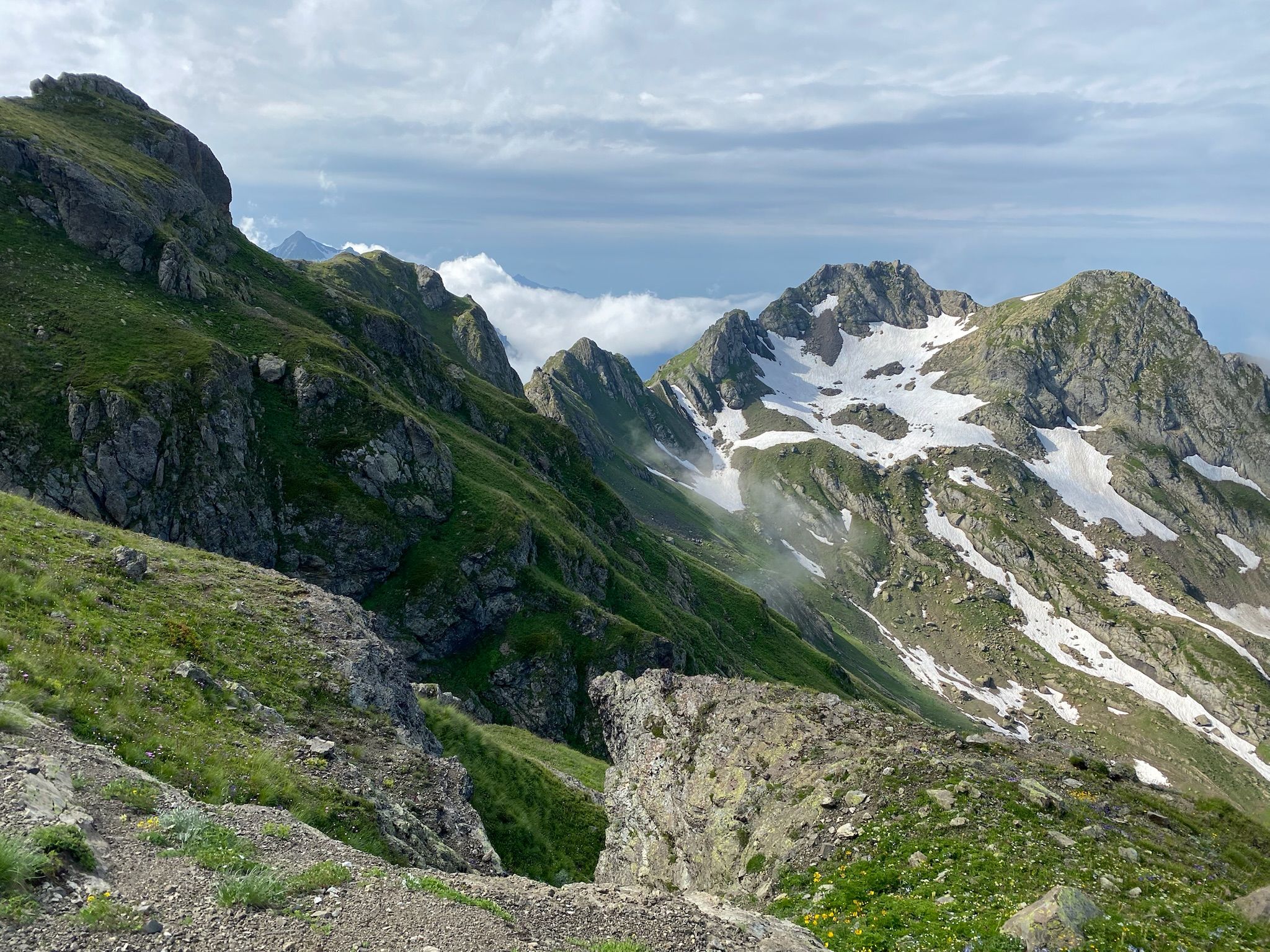 Hybi pass in the distance