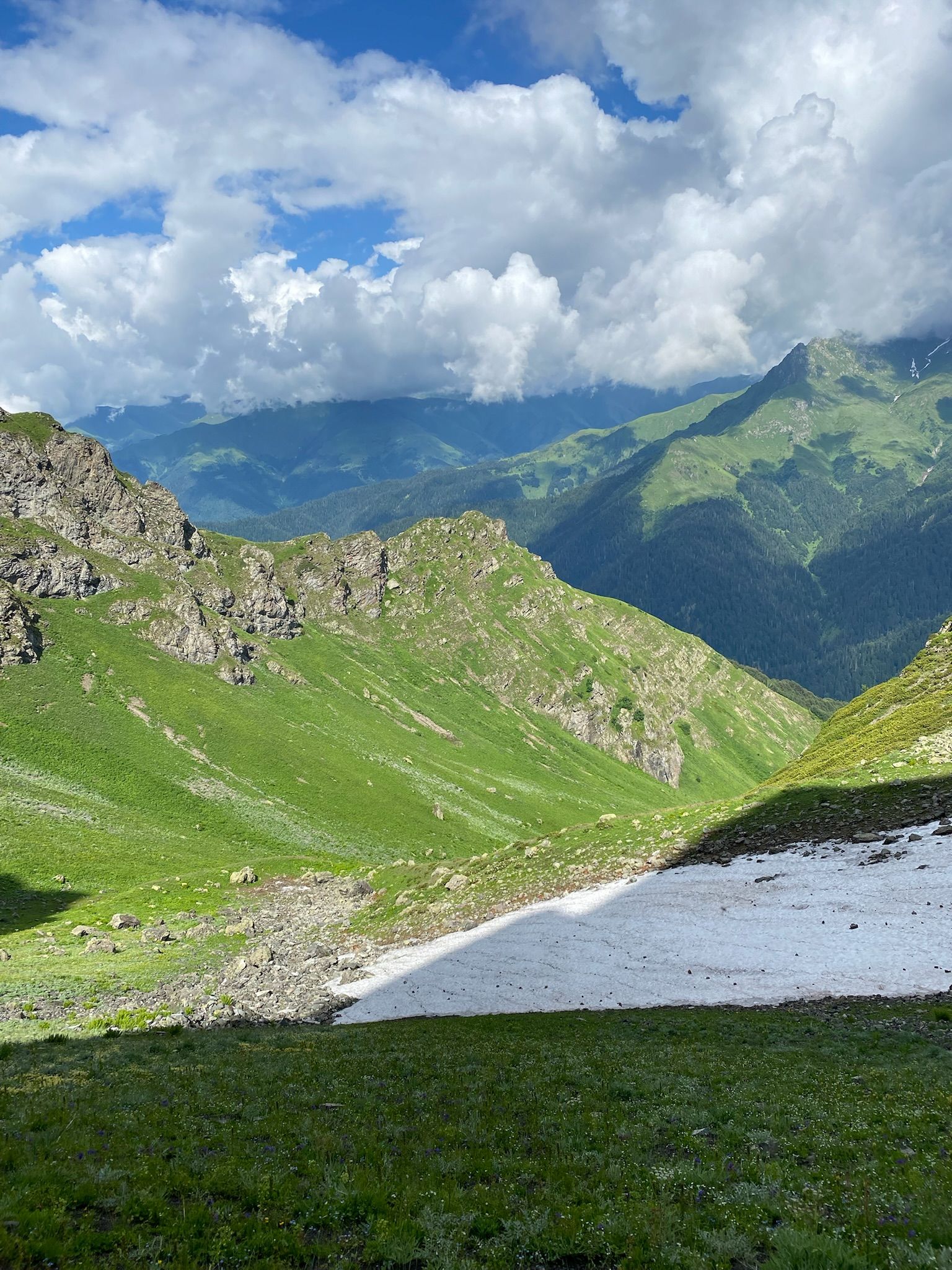 On the way down