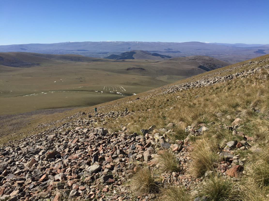 Stone fields along the route